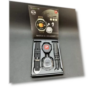 Smart Watch 4 Gift Set with Bluetooth Headphones — Wearable Accessories, Xiaomi