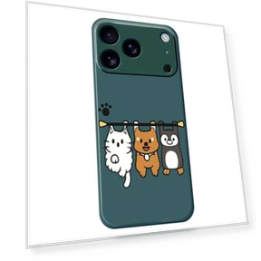 Three Animal Dolls Pattern Printing Straight Edge TPU Phone Back Cover — Back Covers, Smartwatch 2025
