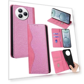 Wave Shape RFID Blocking PU Leather Wallet Stand Phone Cover — Phone Accessories, Smartwatch 2025