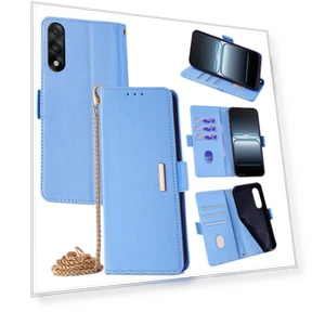 PU Leather Wallet Stand Phone Cover with Crossbody Shoulder Strap — Phone Accessories, Smartwatch 2025