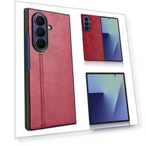 Stitching Line PU Leather Coated PC Phone Cover — Phone Accessories, Smartwatch 2025
