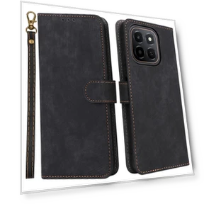 Wallet RFID Blocking PU Leather Phone Cover Stand with Strap — Flip Cases, Smartwatch 2025