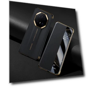 Phone Case Smart Window All-inclusive Anti-drop High-end Business Leather Case — Phone Accessories, Huawei