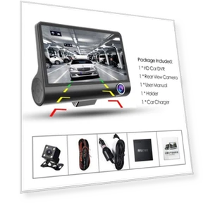 3-Lens HD 1080P Car Dash Cam — Dashboard Cameras, Smart Mouse
