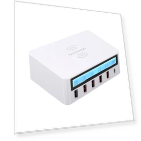 Smart Charging Station with 6-Port LCD Display and USB Dock — Chargers, 3d printing machine