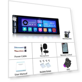 Universal 6.9-inch Car Radio with Carplay — Stereo Receivers, Reakosound