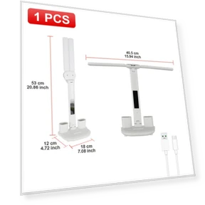 USB LED Desk Lamp with Adjustable Brightness — Study & Desk Lighting, Pawell