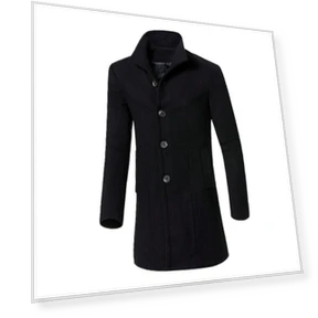 Winter Long Coat with Buttons — Fleece, roses