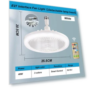 Ceiling Fan with Remote Control and LED Light — Ceiling Fans, Binchi Lighting Appliances