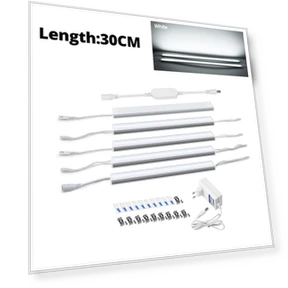 Full Set, 5 PCS, Under Cabinet LED Light with Adjustable Brightness — Under-Cabinet Mounts, Lcamaw Lighting Light