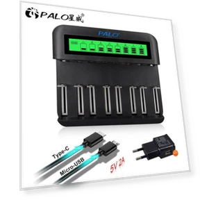 LCD Display USB Smart Battery Charger for AA AAA SC Size Batteries — Chargers, PALO