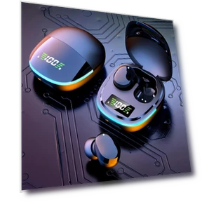 Wireless Earbuds with Touch LED Display — In-Ear Headphones, Home selection