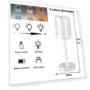 Color Changing Crystal Table Lamp — Chandeliers, Cosy Homes