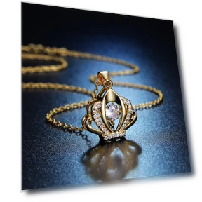 Designer Smart Heart Necklace with Crown — Smart Jewelry, Lucky Star Jewelry