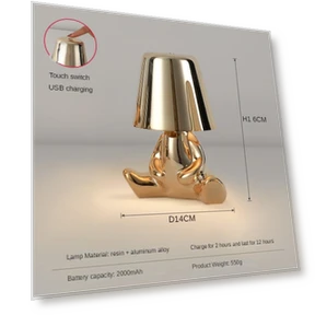 Gold Bedside Lamp with USB Touch Dimming — Lamps & Shades, Cosy Homes