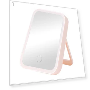 LED Makeup Mirror with Transparent Touch Light and Micro USB Control — Handheld, dooob