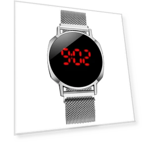 LED Touch Men's Watch with Lazy Magnet and Woven Strap — Timepieces, Warm clothes family