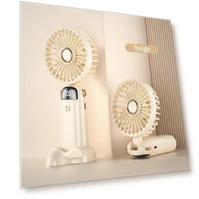 Mini Portable Fan with Smart LED Digital Display — Portable Cooling Solutions, TOP HOME