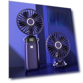 Mini Portable Fan with Smart LED Digital Display — Portable Cooling Solutions, TianJinGeErLiShangMaoYouXianGongSi