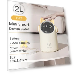 Mini Smart Desktop Trash Can with Display — Waste Baskets, TOP-HOME MALL