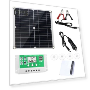 Monocrystalline Solar Panel Kit 20W with IP64 Controller — Solar Charging Solutions, Inmazing