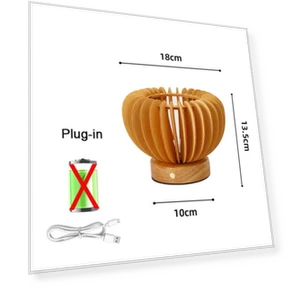 Retro LED Pumpkin Table Lamp — Creative Lighting Solutions, Binchi Lighting Appliances