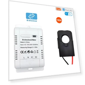 Smart Bi Directional WiFi Energy Meter with 150A Clamp Current Sensor — Energy Measurement Tools, White Dream