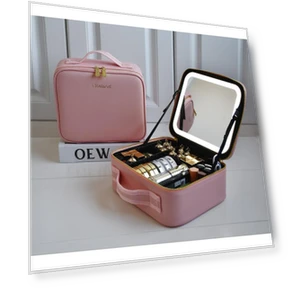 Smart LED Makeup Case with Mirror — Cosmetic Cases, Makeup Kits