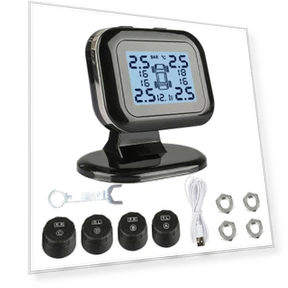 Tire Pressure Monitoring System with 4-Sensor Color Display — TPMS Sensor Replacements, Xudikou