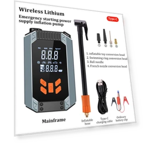 Wireless Lithium Tire Inflator and Jump Starter — Jump Starters, JOHO