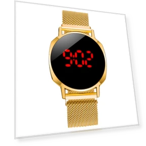 LED Touch Men's Watch with Magnetic Woven Strap — Men's Timepieces, Various wearables