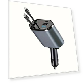 4-in-1 100W PD Fast Car Charger with Built-in Cables — Chargers, NyPhoenix Auto