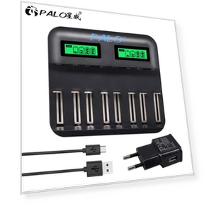 8 Slot LCD Display USB Smart Battery Charger — Chargers, PALO
