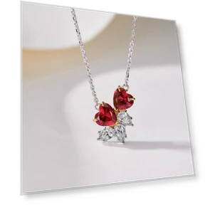 Expanded Touch Network Heart-Shaped Open Ring Necklace Earrings Set — Jewelry Sets, BELLA BOX