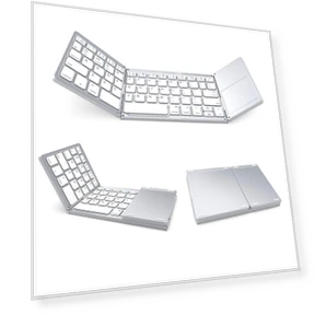 Portable Mini Foldable Bluetooth Keyboard with Touchpad — Keyboards, A powerful man