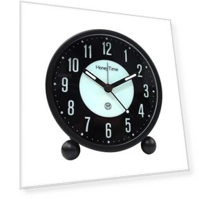 Simple Metal Round 4-Inch Glowing Alarm Clock — Clocks, BABY YOU