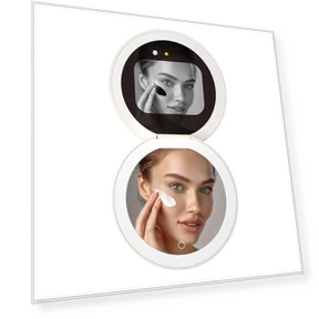 Smart UV Sunscreen Mirror with LED Lighting — Compact & Travel, Beautyyy
