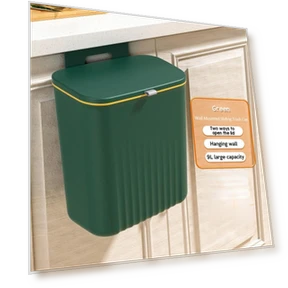 Wall-mounted trash bin 9L for kitchen cabinet storage — Kitchen Cans, Dongfang HOME C