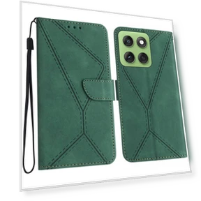 Case Skin Touch Lines Imprinted PU Leather Flip Phone Cover — Basic Cases, Smartwatch 2025