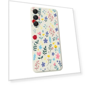 Colorful Flower Branches Pattern Printing Straight Edge TPU Phone Back Cover — Back Covers, Smartwatch 2025