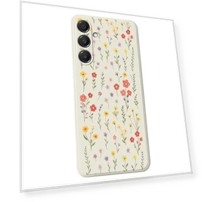 Flowers and Grass Pattern Printing Straight Edge TPU Phone Back Cover — Back Covers, Smartwatch 2025