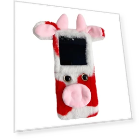 Fluffy Cute Cow Winter Plush Inner TPU Phone Case — Phone Charms, Smartwatch 2025