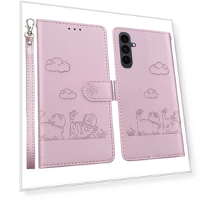 RFID Blocking Kitten Pattern Phone Cover with Wrist Strap — Phone Accessories, Smartwatch 2025