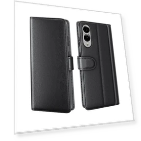 Split Leather Phone Cover with Wallet Stand — Phone Accessories, Smartwatch 2025