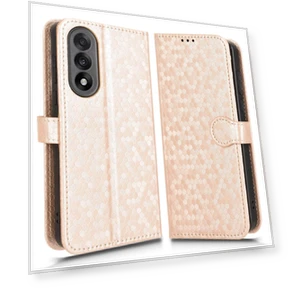 Wallet Case Dot Pattern Imprint PU Leather Phone Cover with Wrist Strap — Basic Cases, Smartwatch 2025