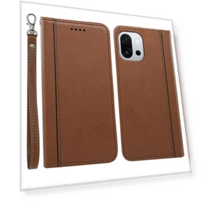 Wallet Case Magnetic Closing PU Leather Phone Cover with Wrist Strap — Basic Cases, Smartwatch 2025
