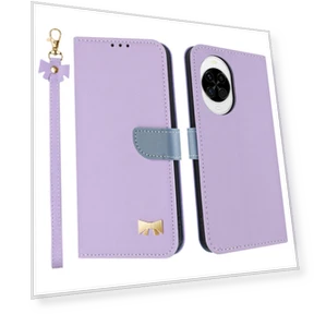 Bowknot Decor Wallet Leather Phone Cover with Wrist Strap — Basic Cases, Smartwatch 2025