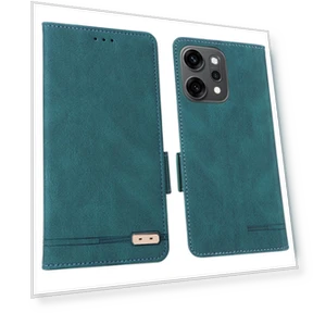 Leather Wallet Flip Phone Cover with Hardware Decor — Flip Cases, Smartwatch 2025