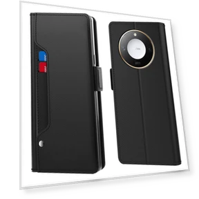 PU Leather Phone Cover with Card Holder and Mirror — Basic Cases, Smartwatch 2025