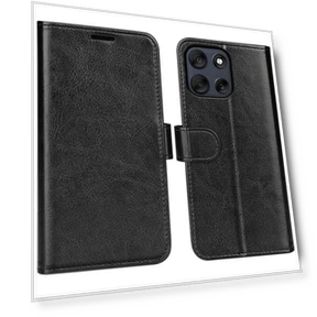 Textured Crazy Horse Stand Leather Phone Case — Flip Cases, Smartwatch 2025